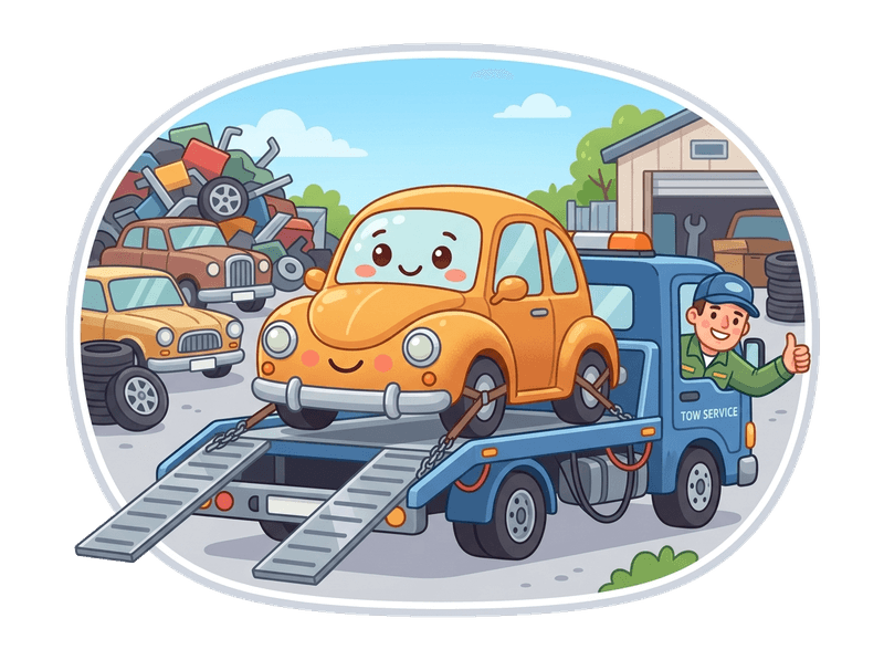 Scrap Car Collection service illustration